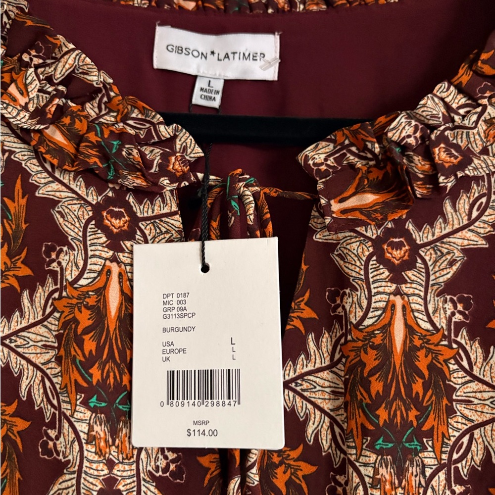 Gibson Latimer Elegant Patterned Maxi Dress - Picture 3 of 4